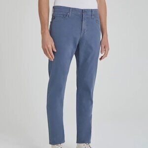 Adriano Goldschmied Men's 36X32 The Everett Sueded Steel Blue Straight Leg Jeans